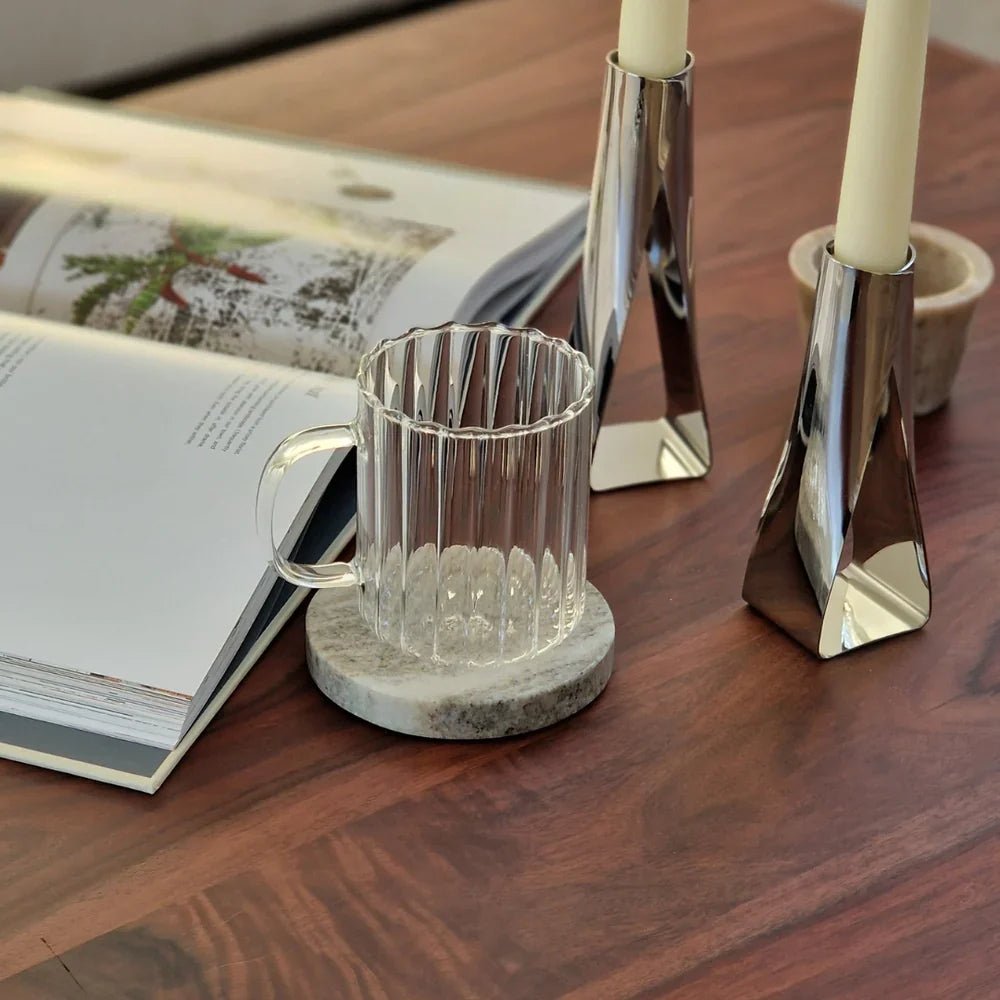 2er Set 'Riffle Cup' Borosilikatglas (350 ml) - Namsalhome