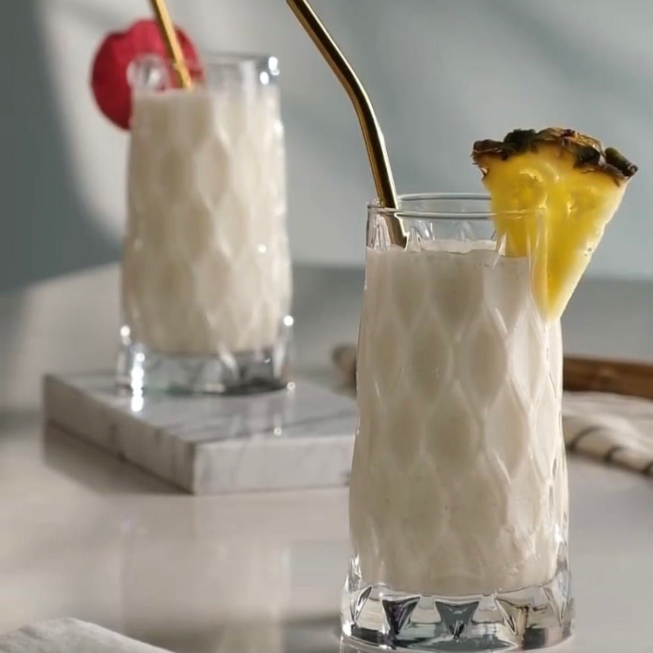 4er Set 'Leafy Long' Trinkglas (345ml) - Namsalhome