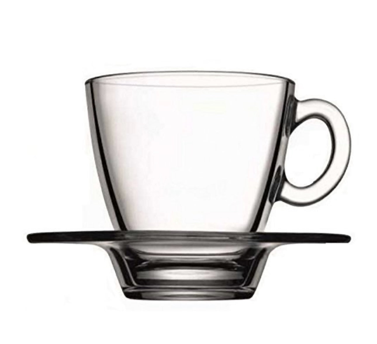 6er Set 'Aqua' Henkelbecher mit Untertellern (215ml) - Namsalhome