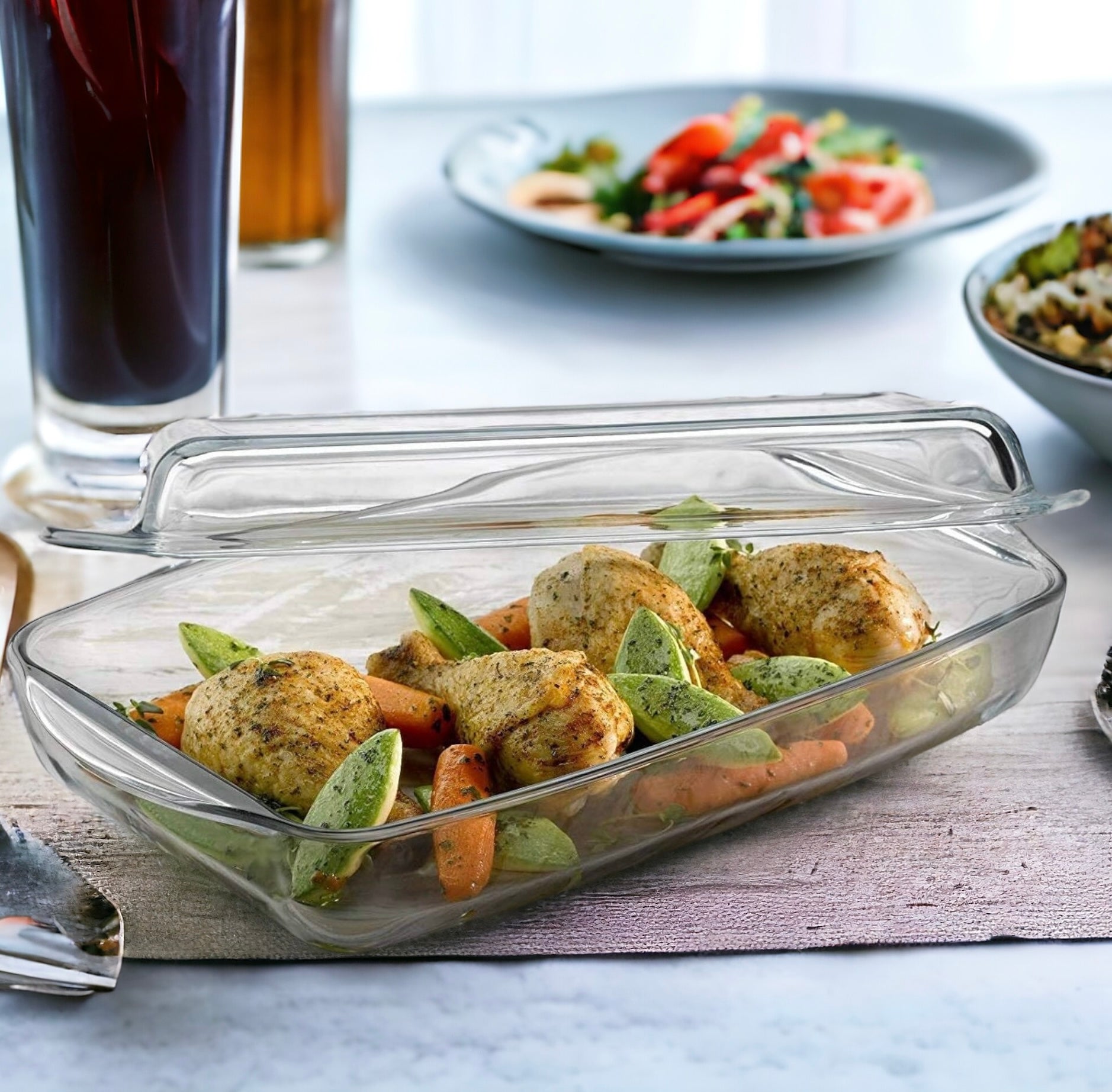 Auflaufform 'Borcam Kasserolle' Rechteckig (1,95l) - Namsalhome