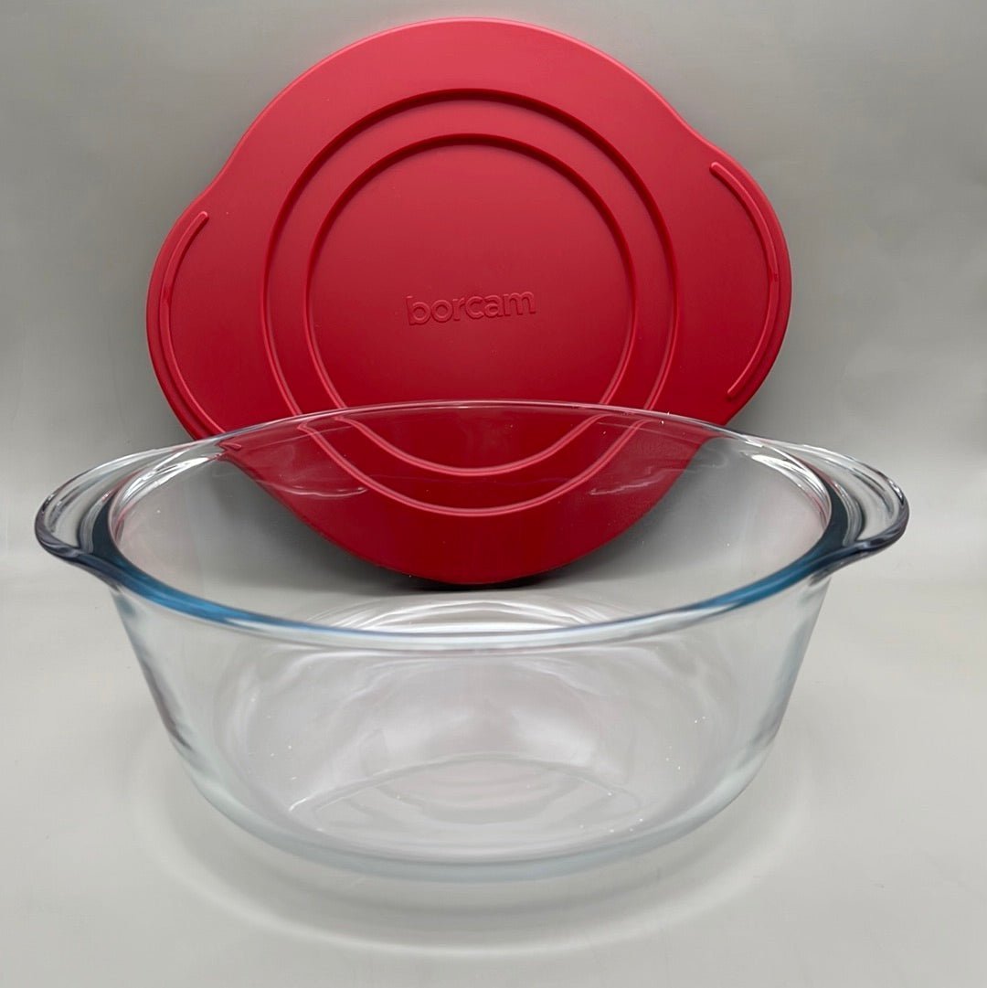 Auflaufform 'Borcam rund' mit Kunstoffdeckel (2 Größen) - Namsalhome