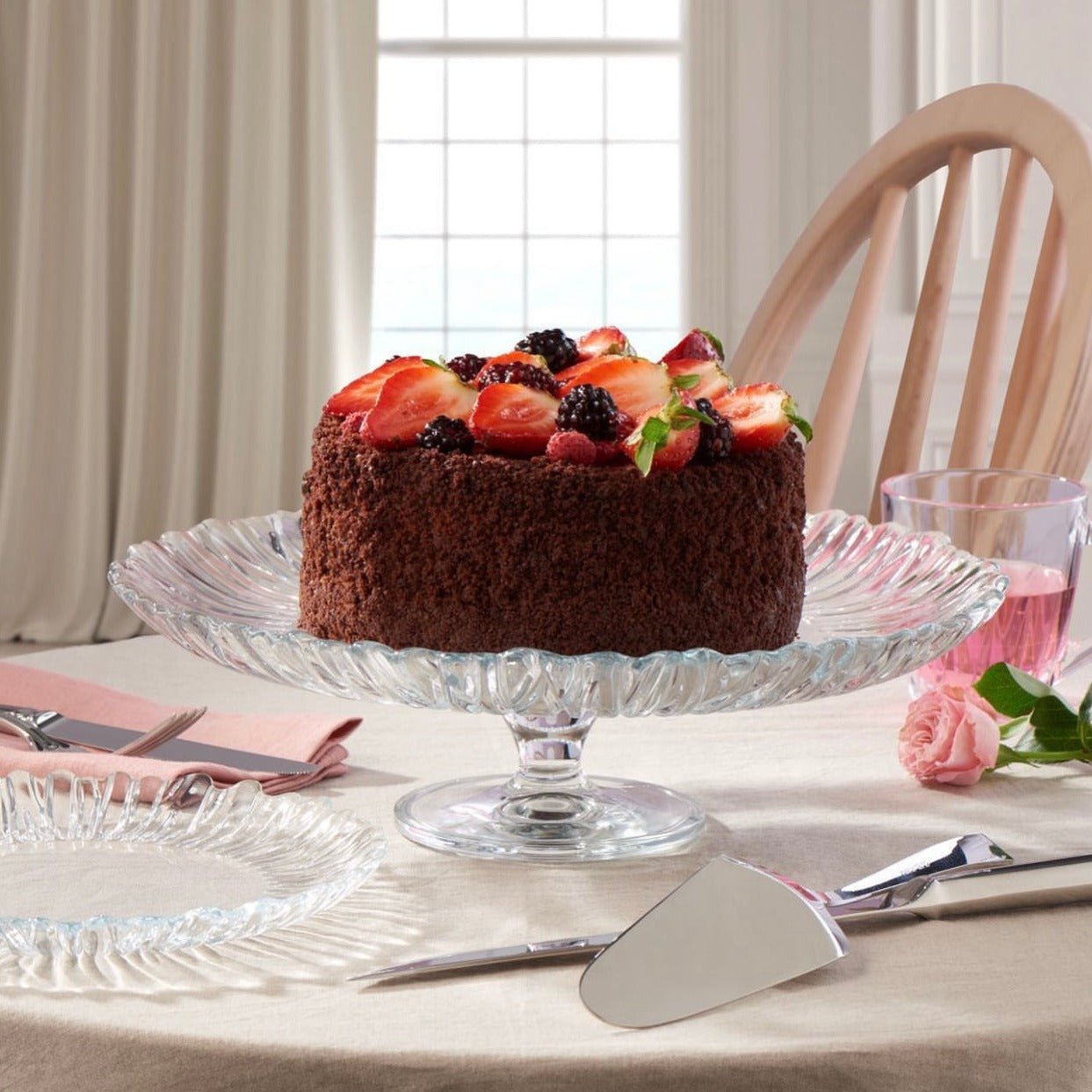 'Aurora Tortenplatte' auf Fuß (⌀31,5cm) - Namsalhome