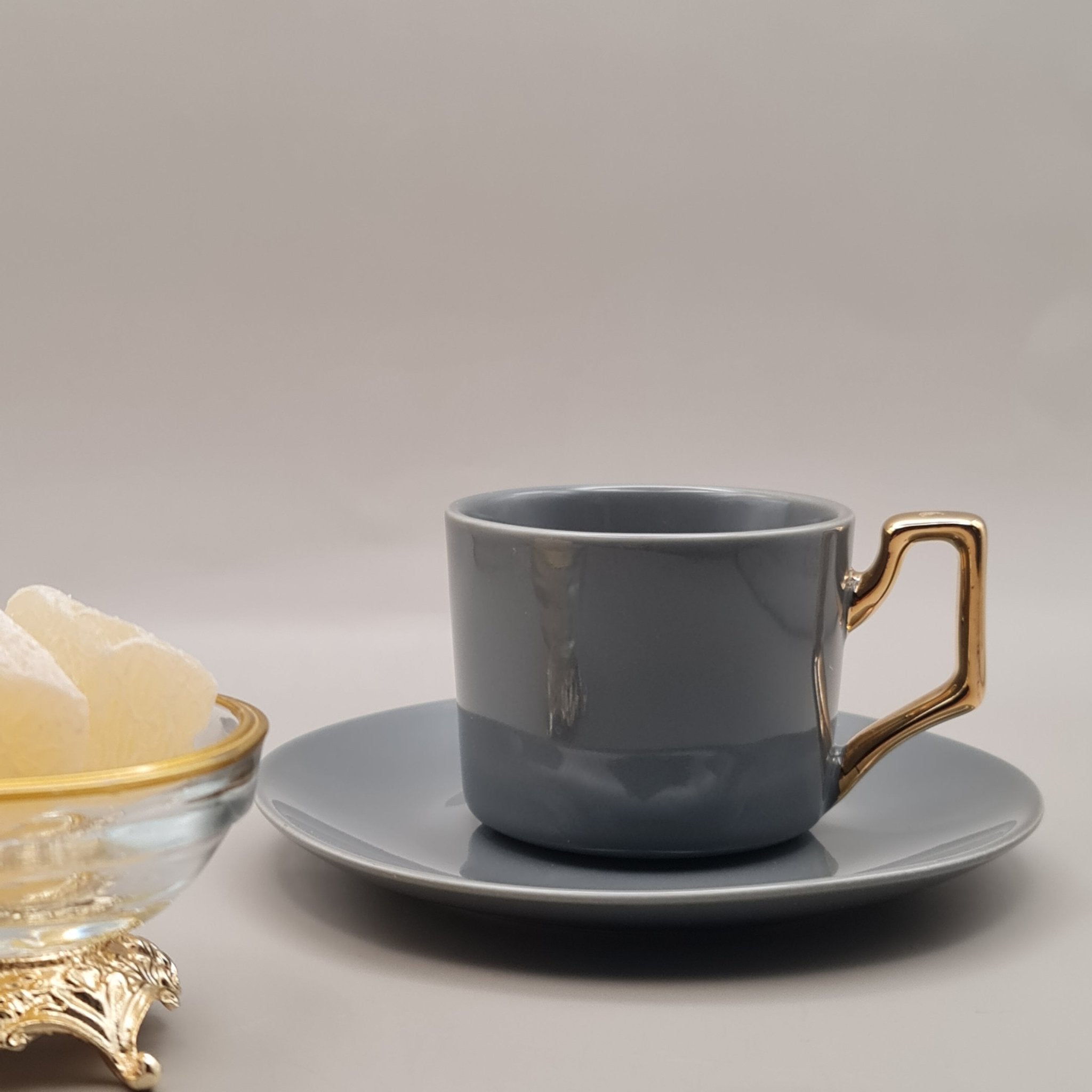 'Schäfer - Grau' Mokkatassen - Set 12tlg. für 6 Personen - Namsalhome