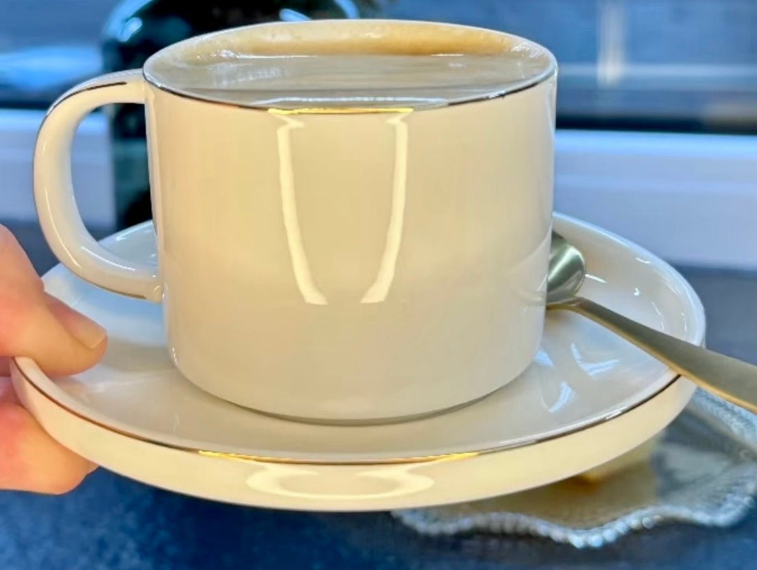 'Serenova Gold' Kaffeetassen - Set 12tlg. für 6 Personen - Namsalhome