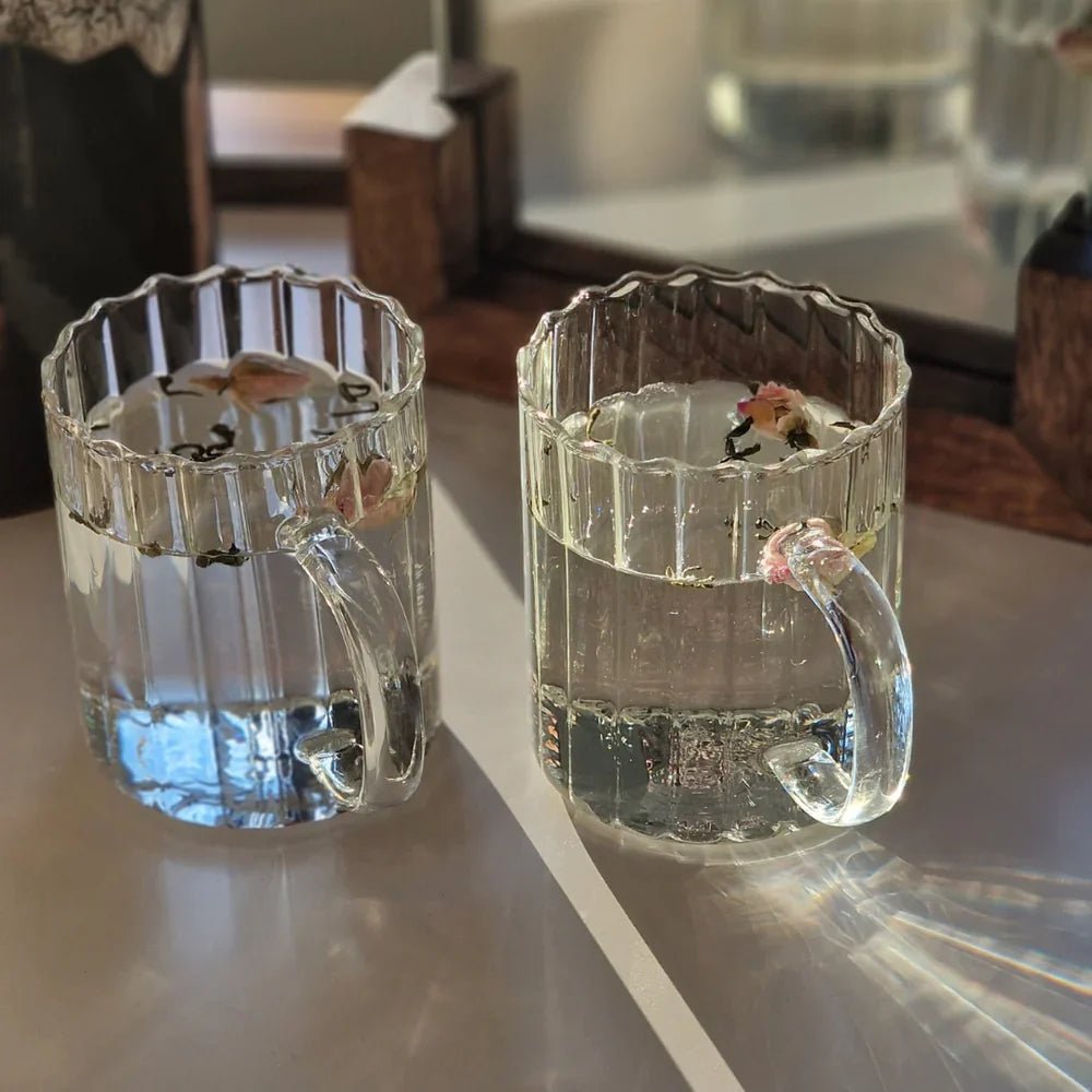 2er Set 'Riffle Cup' Borosilikatglas (350 ml) - Namsalhome