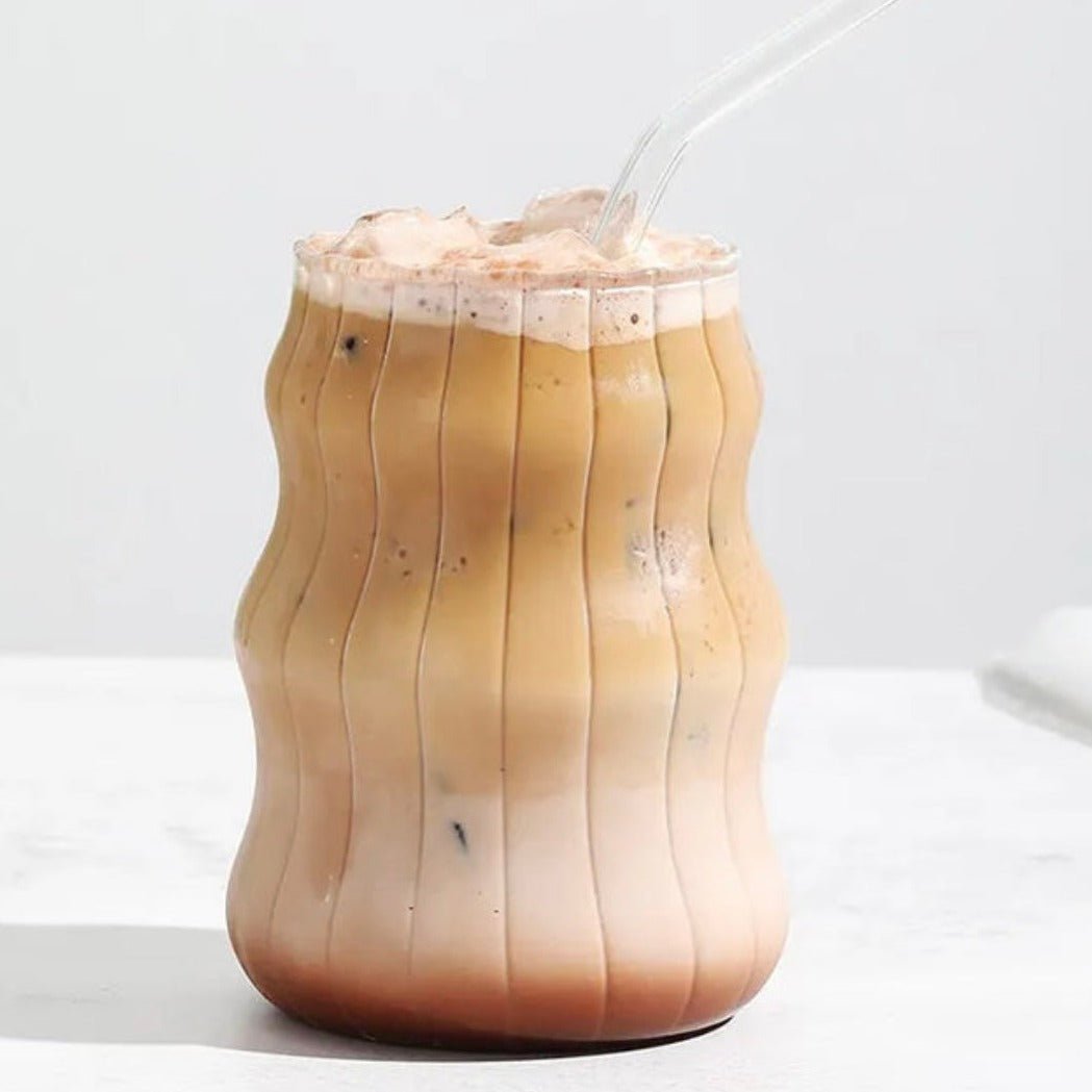 2er Set 'Stripe Wave' Borosilikatglas (540ml) - Namsalhome