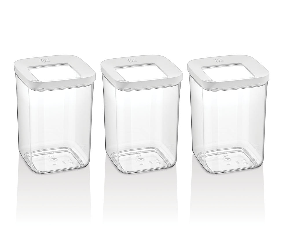 3er Set Quadratischer Vorratsbehälter (1000ml) - Namsalhome