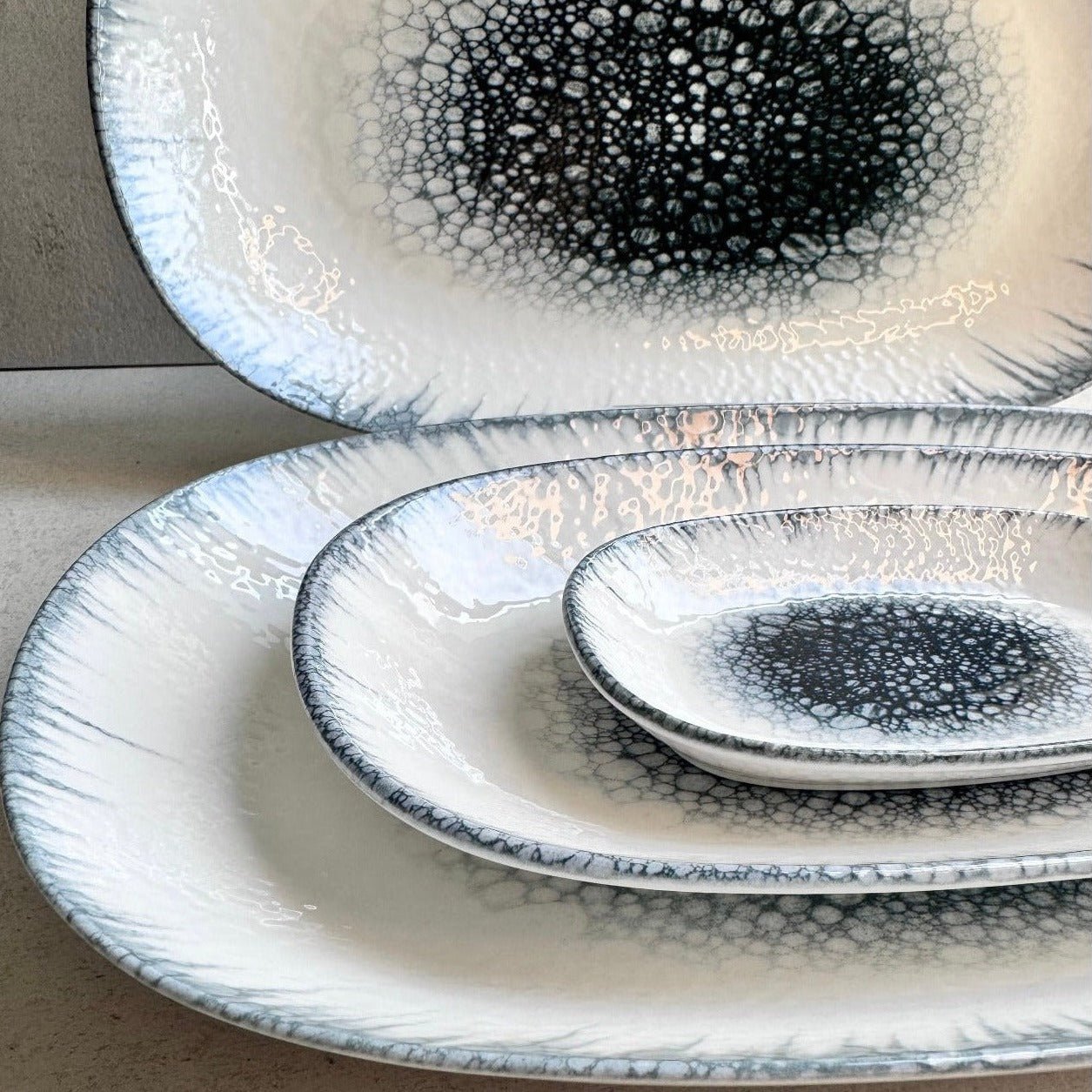 4er Set 'Bilboa Oval' Servierteller - Namsalhome