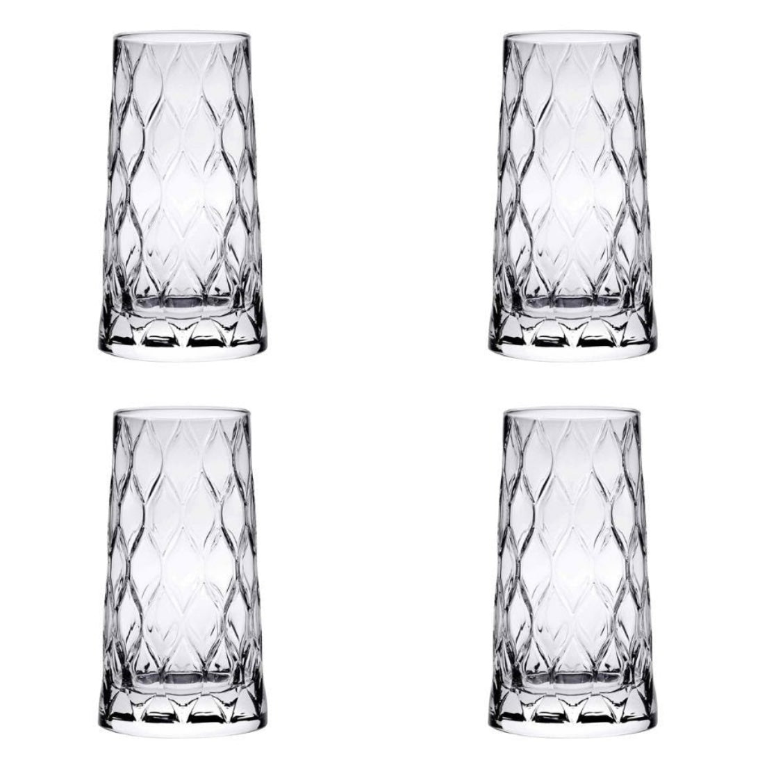 4er Set 'Leafy Long' Trinkglas (450ml) - Namsalhome