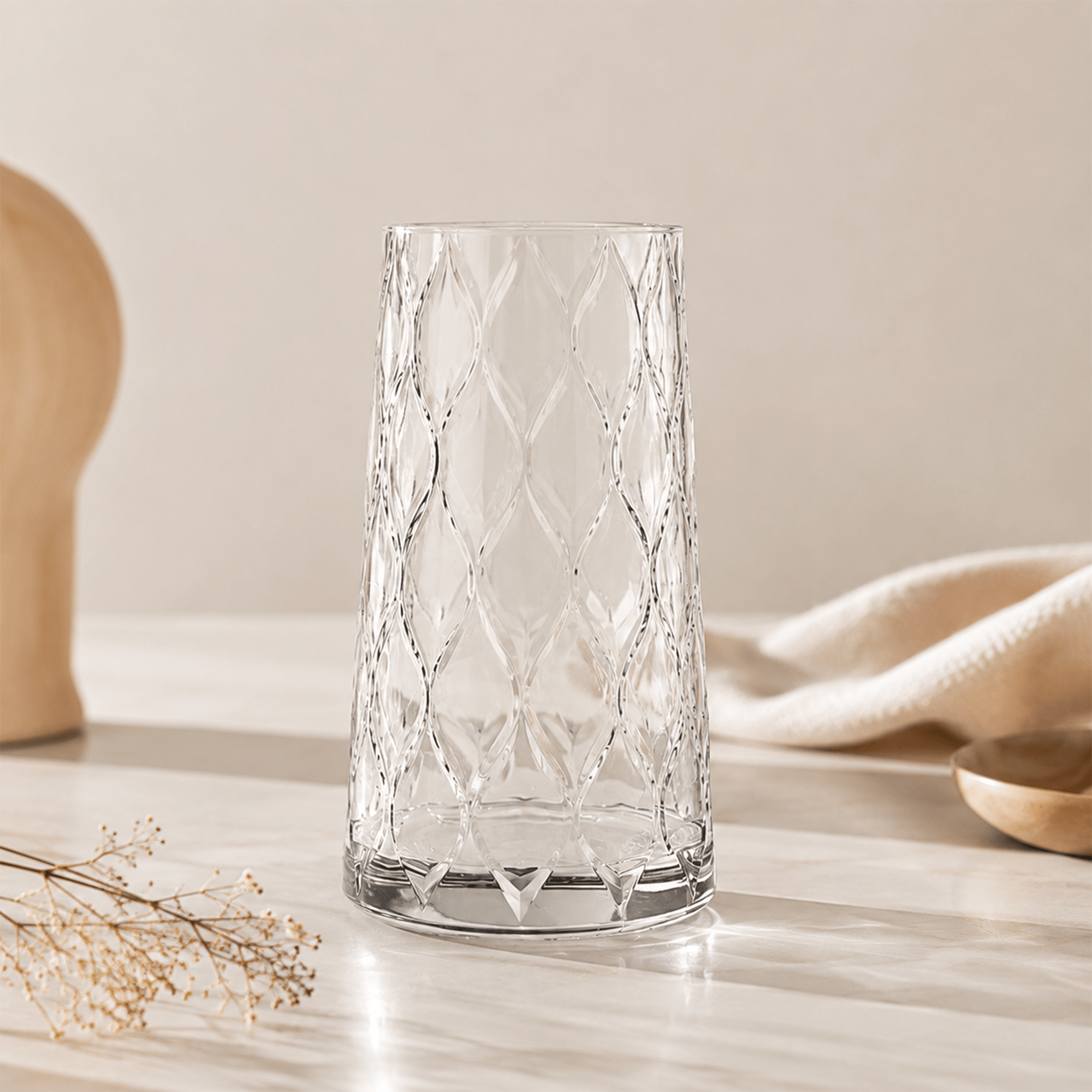4er Set 'Leafy Long' Trinkglas (450ml) - Namsalhome