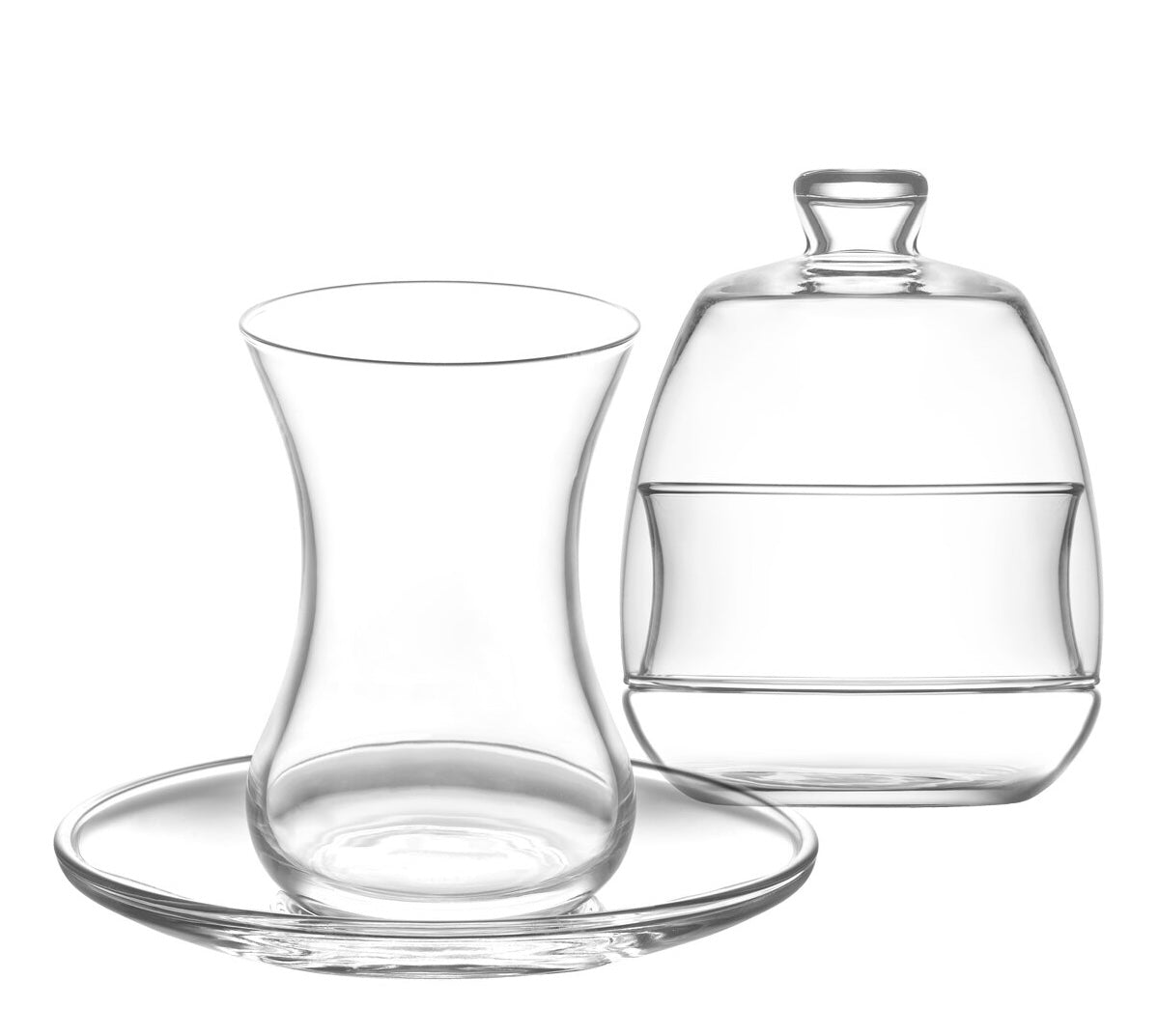 'Lav Basak' Teeglas - Set 13tlg. für 6 Personen mit Zuckerbehälter - Namsalhome
