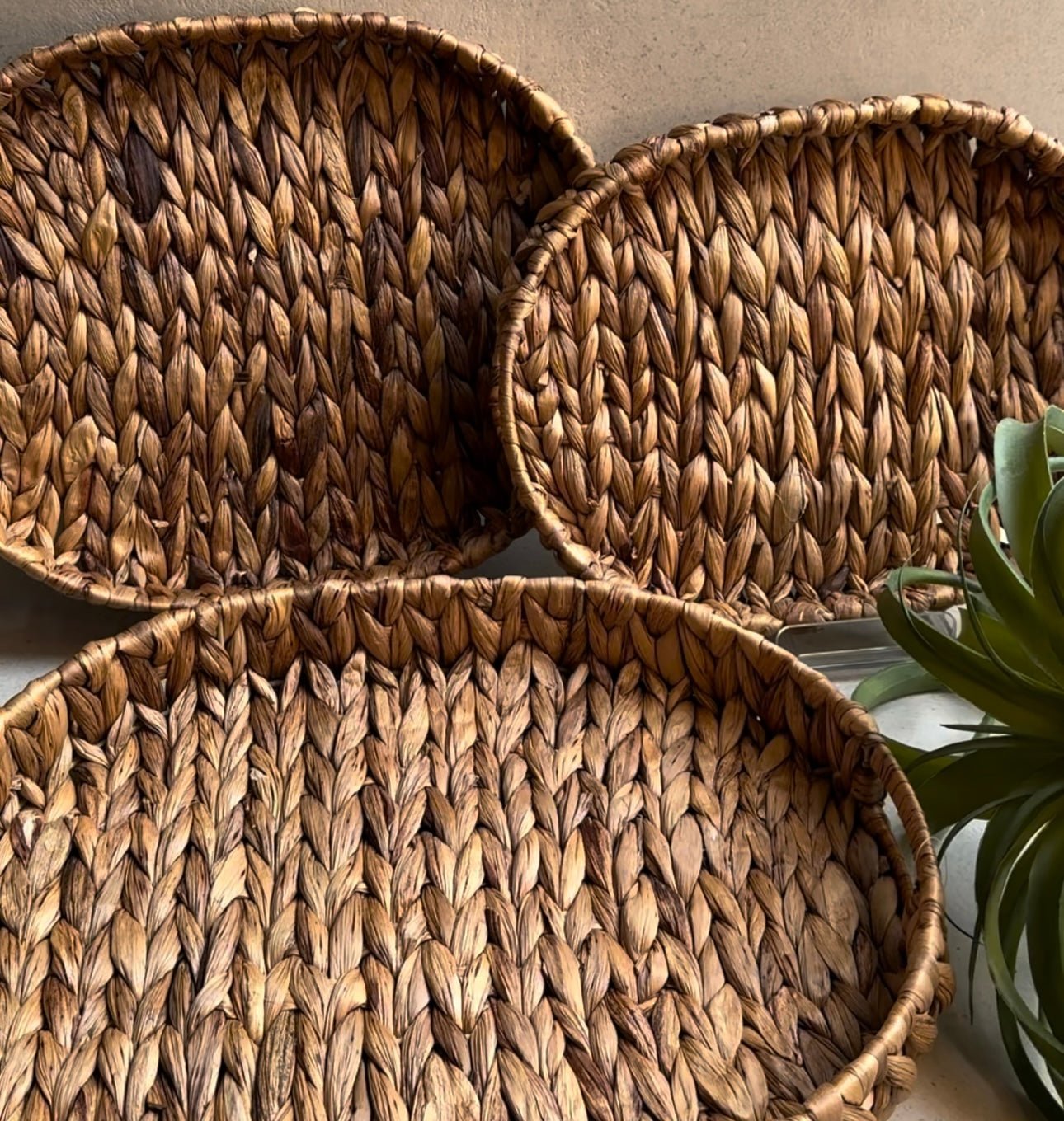 'Rattan' Serviertablett Oval (Einzeln oder Set) - Namsalhome