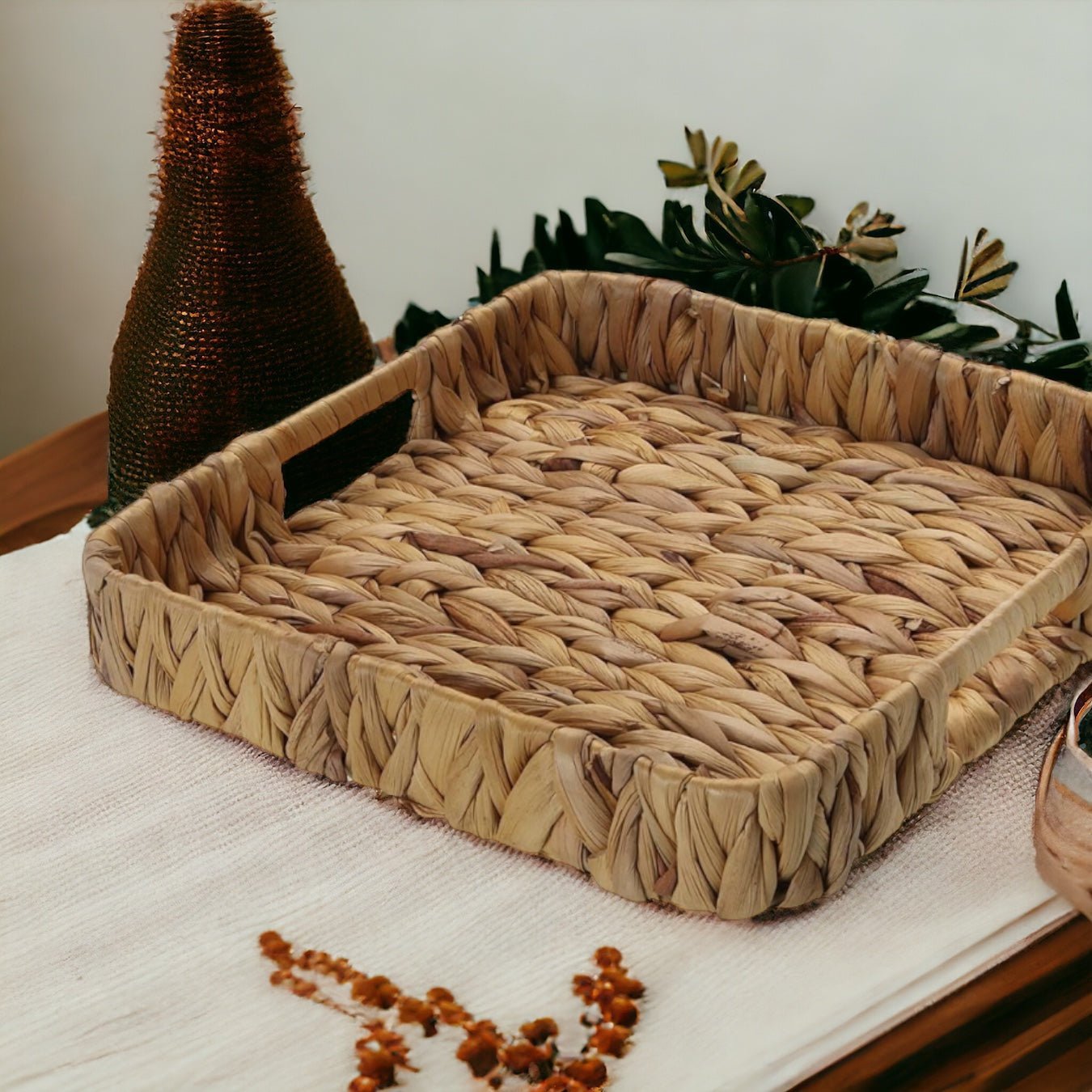 'Rattan' Serviertablett Quadratisch (Einzeln oder Set) - Namsalhome